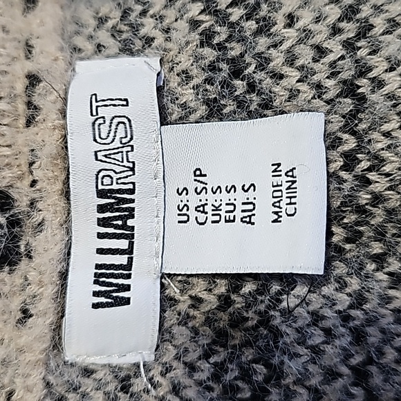 William Rast small tan and black sleeveless layering cardigan - Picture 6 of 7